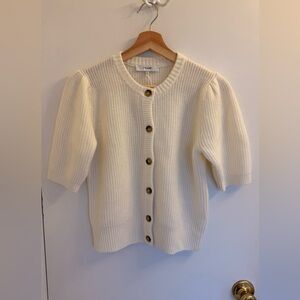 nwt frame 100% cashmere short sleeve cardigan